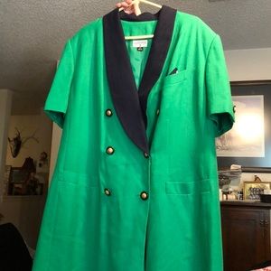 Green/Navy dress Double breasted